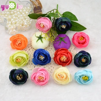 

20PCS/lot 3 cm cloth simulation rose bud artificial flowers home decoration artificial wedding handmade flowers small tea bags