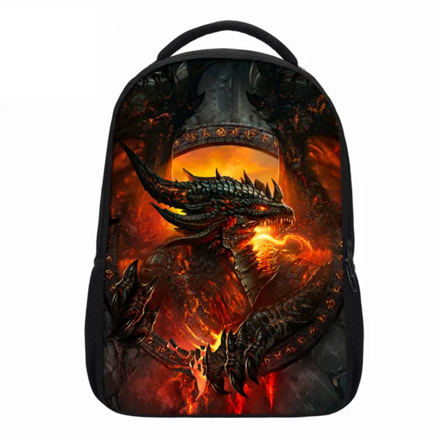 VEEVANV Brand School Backpacks Children Shoulder Bags Dragon Pattern Printing Backpack Fashion