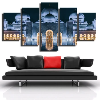 

5d diamond painting 5 Pieces Islam Sheikh Zayed cross stitch diamond pictures puzzle Mosaic diamond embroidery full square drill