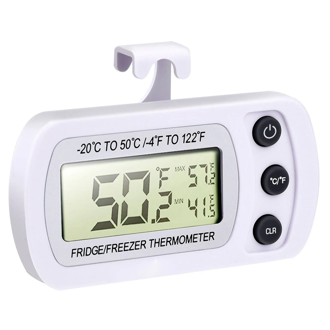 Wireless Digital Refrigerator/ Freezer Thermometer (White)in