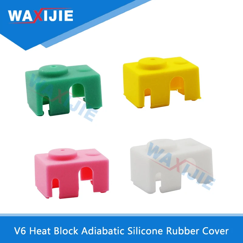 

5PCS/Lot V6 Heat Block Cover Adiabatic Silicone Case 3D Printer Parts High Temperature Protective Insulation Rubber Sheaths