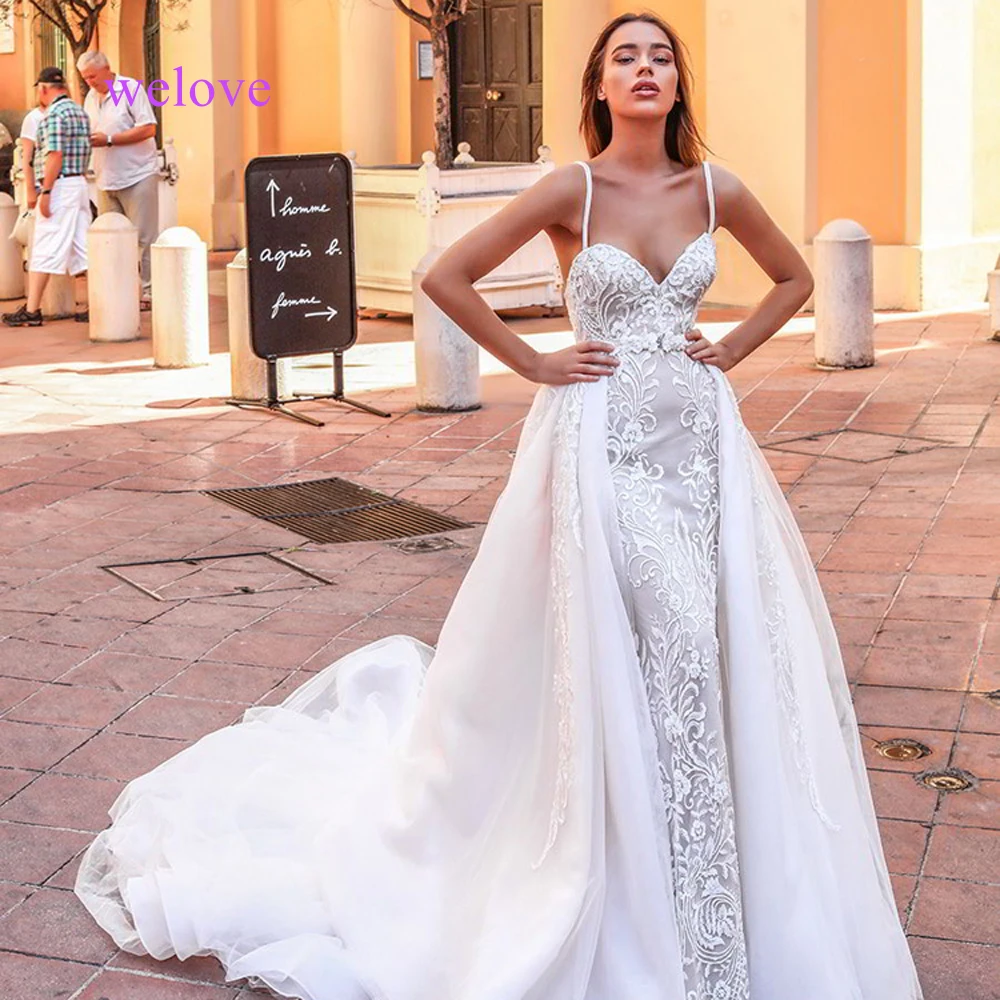 Новое поступление реальное фото сексуальное свадебное платье русалки Backless2019 Новое смитое кружевное Кристальное рыбий хвост невесты принцесса estidos de noiva