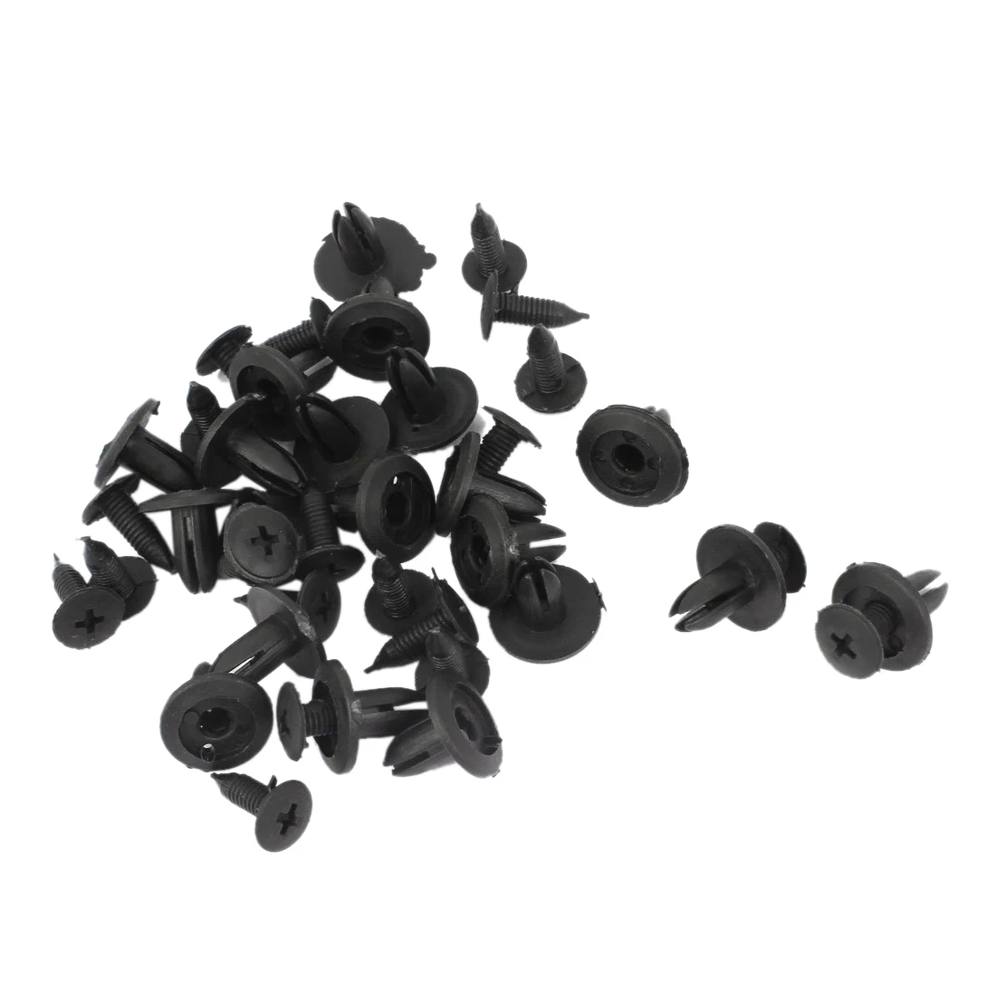 

Promotion! Car Bumper Fender 6mm Hole Black Plastic Rivets Fasteners 20 Pcs