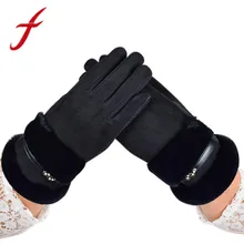 Feitong/женские теплые зимние перчатки, мягкие толстые перчатки на запястье, сенсорные перчатки для вождения, перчатки, рукавицы из кашемира, новинка