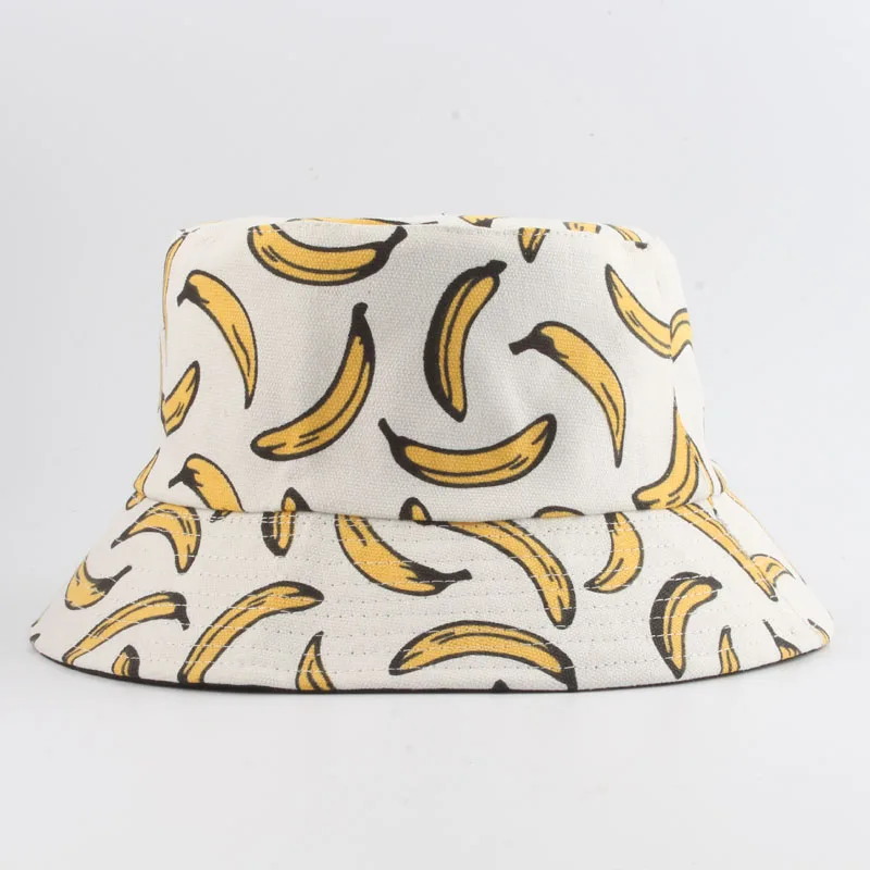 Панама, шляпа-Панама для мужчин и женщин летняя кепка с покрывалом банан печать Боб шляпа хип хоп Gorros рыбалка, рыбак шляпа