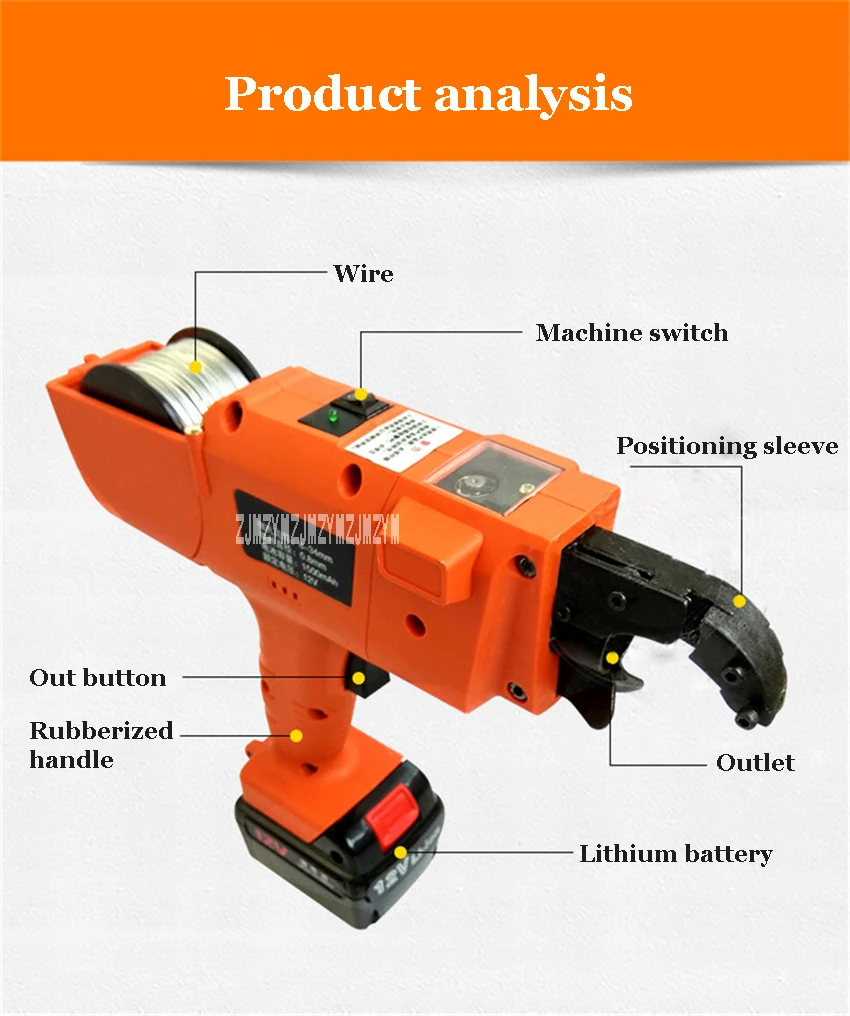 DLV6811 автоматические инструменты для связывания арматуры портативная машина для связывания арматуры 6-25 мм, Двойная Батарея 3000 мАч 12 В