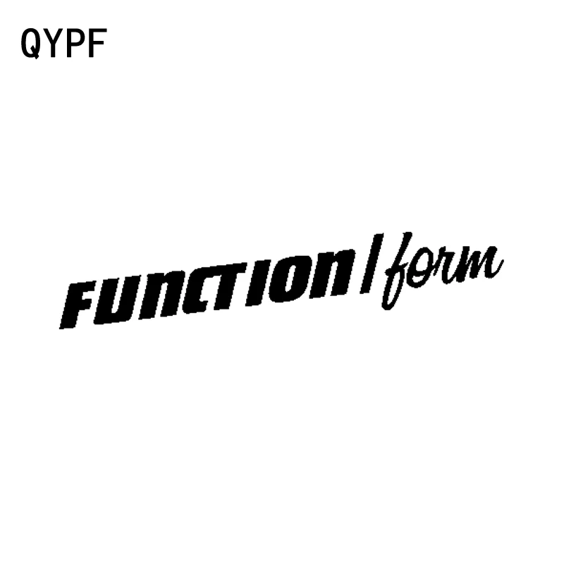 

QYPF 17.8cm*3cm Graphical FUNCTION FORM Vinyl Car Sticker Decal Motorcycle Car-styling Black Silver C15-1555
