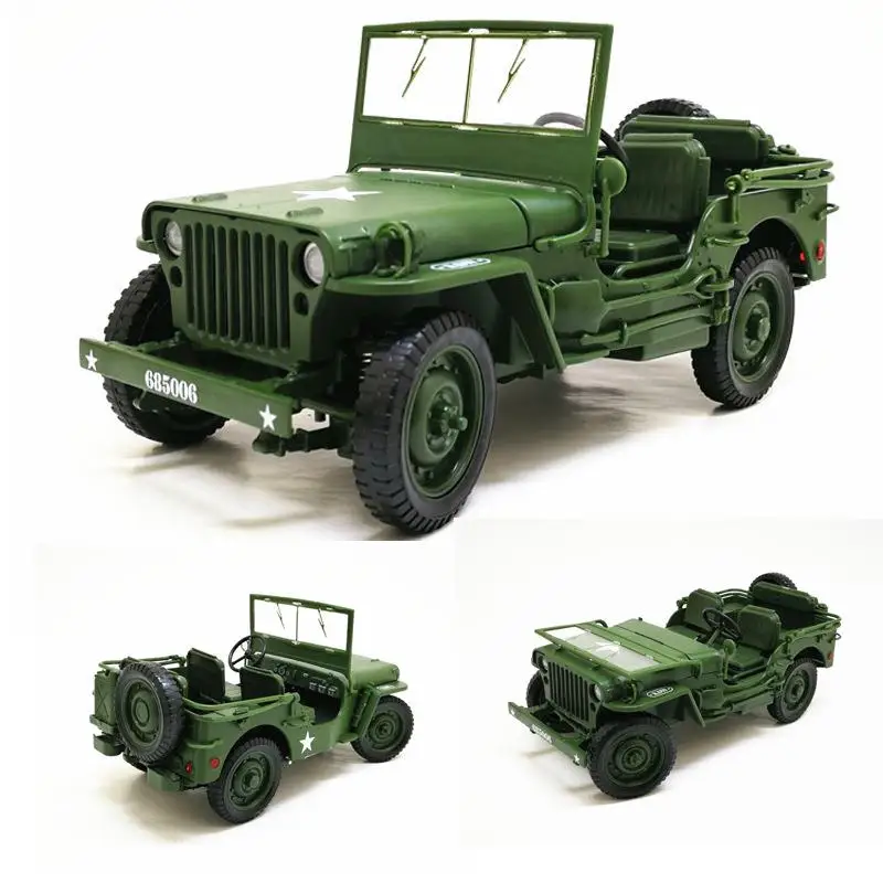 Бутик 1/18 Боевая модель джипа литая под давлением машина из металлического сплава