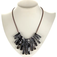 Новинка, дизайнерское ожерелье, модное, Трендовое, большое, цветное, акриловое, квадратное, длинное, ложный воротник, подвеска, ожерелье s для женщин, Bijoux