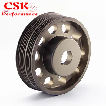 

Light Weight Aluminum Crankshaft Crank Pulley fits for Subaru Impreza WRX STI Gray