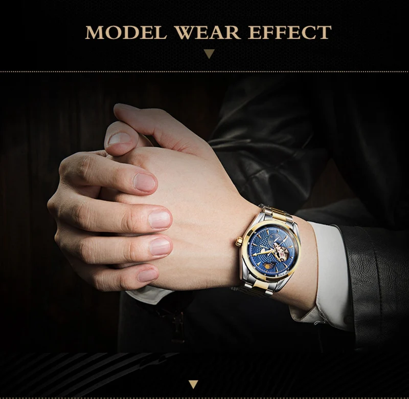 TEVISE Watch Men Moon Phase Mechanical Watches Luminous Automatic Watch Waterproof Steel Fashion Business Wristwatches Male (13)