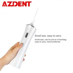 AZDENT 3 режима портативный ирригатор для полости рта воды зубная нить USB рот протез очиститель Малый для семья путешествия 160 мл + 2Jet советы