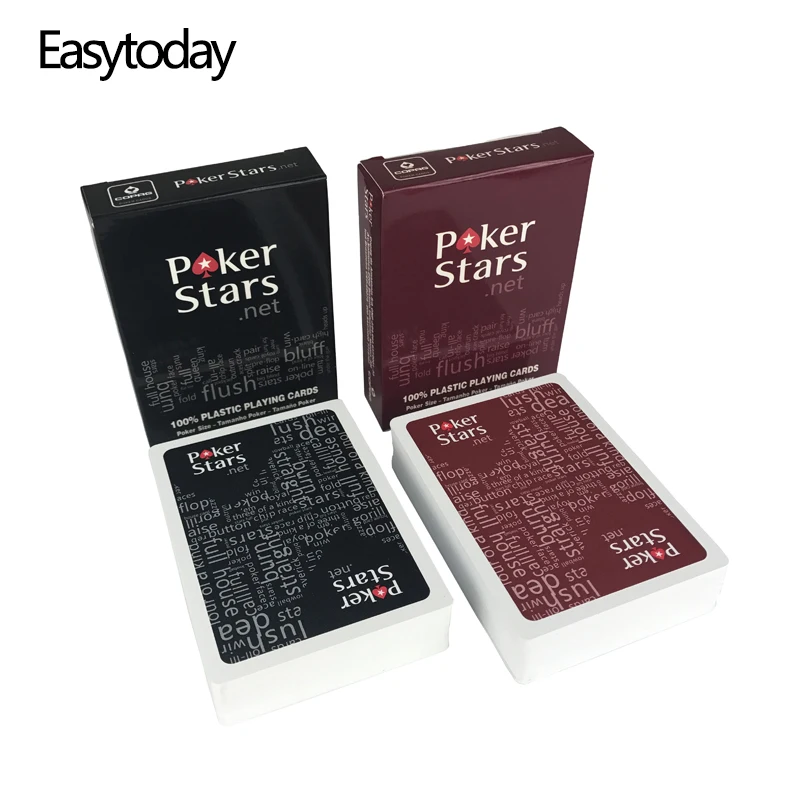 

Easytoday 10Pcs/set PVC Poker Cards Baccarat Texas Hold'em Plastic Playing Cards Waterproof Frosting Poker Card Board Games