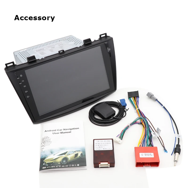 Top SMARTECH 2 Din Android 7.1.2 OS Car DVD Audio Player GPS Navigation for Mazda 3 Axela 9 inch Screen 2GB RAM 16GB ROM CAN-BUS 13