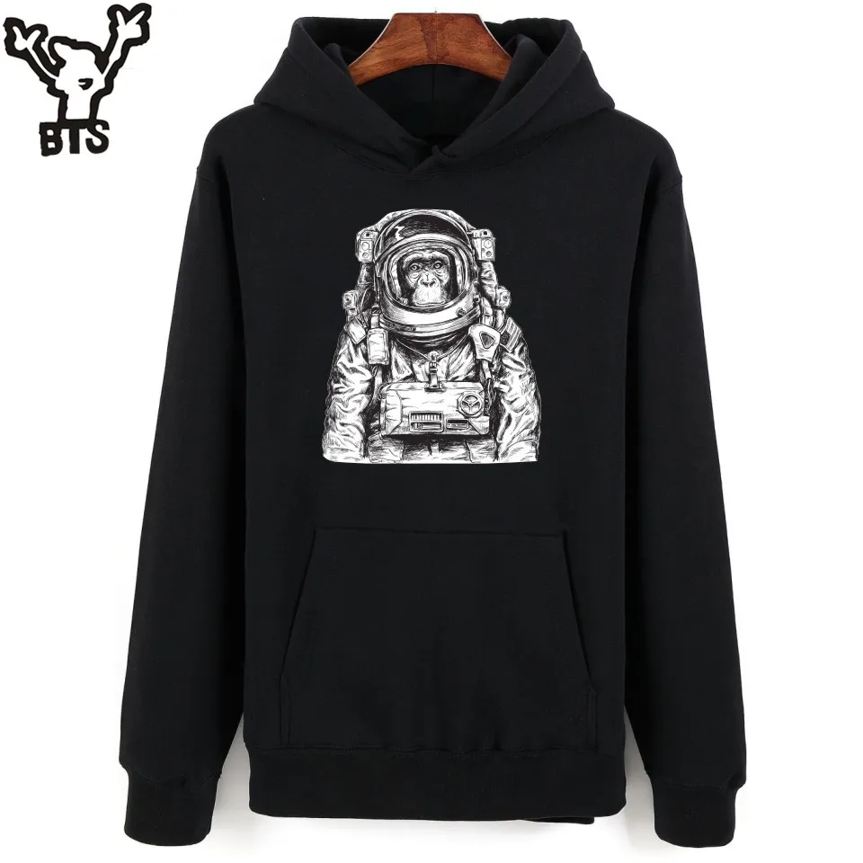 BTS Space Orangutan mens hoodies and sweatshirts Casual Capless mens hoodies and sweatshirts King Kong Funny Streetwear clothes