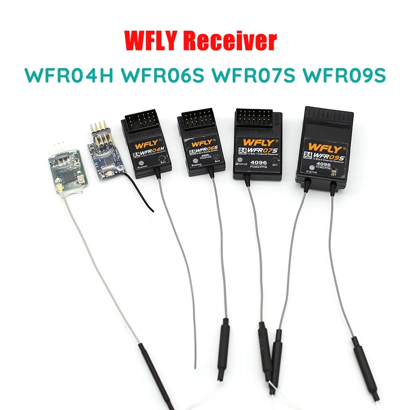 

Original WFLY 2.4G Receiver WFR04S WFR06S WFR07S WFR09S for 4CH 6CH 7CH 9CH Remote Control for RC Model Wholesale