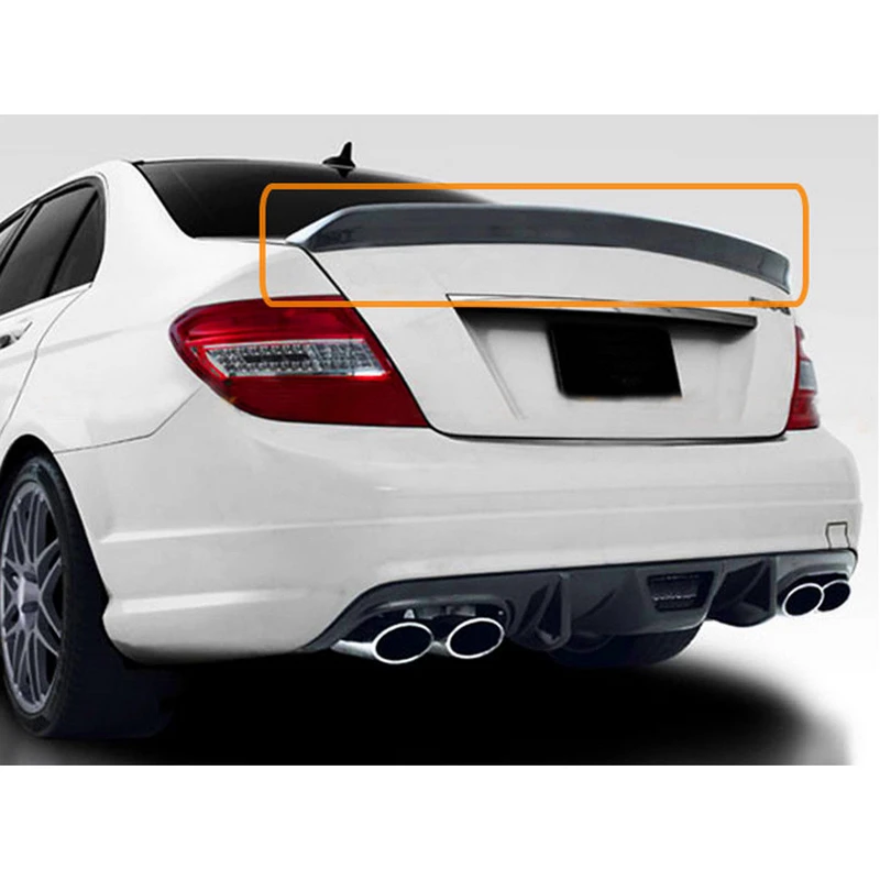 JXLCYL Carbon Fiber V Style Trunk Spoiler For Mercedes Benz W204 C250 C300 C63