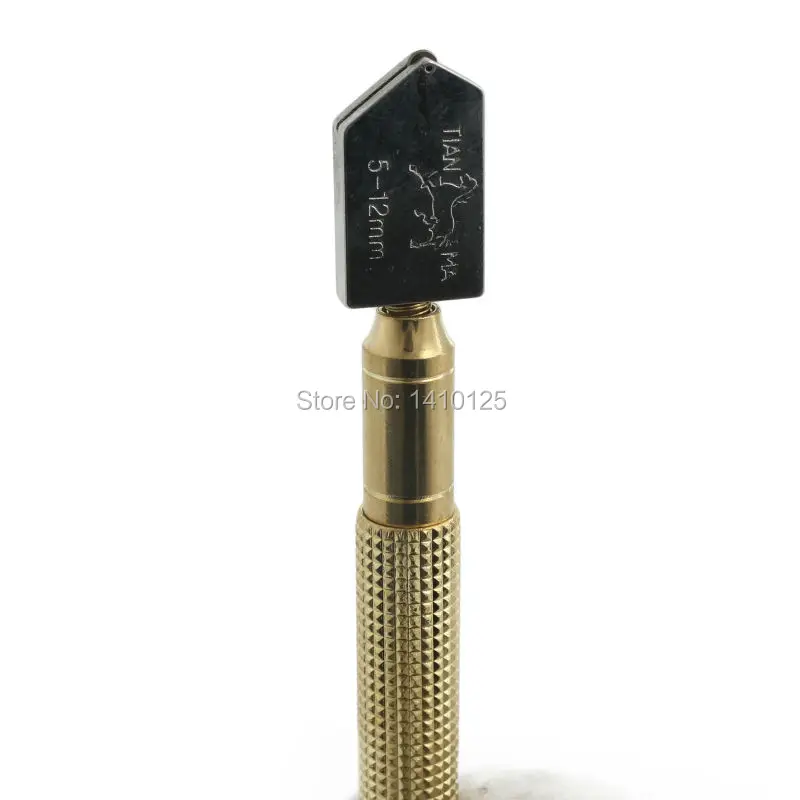 Oil Filled Tungsten Carbide Glass Cutter Tools Cutting Wheel Golden with Metal Handle 4