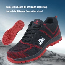 Ботинки; Мужская защитная обувь; мужские кроссовки на платформе; коллекция года; сезон осень-зима; дышащие сетчатые однотонные Нескользящие ботинки на шнуровке; мужская обувь