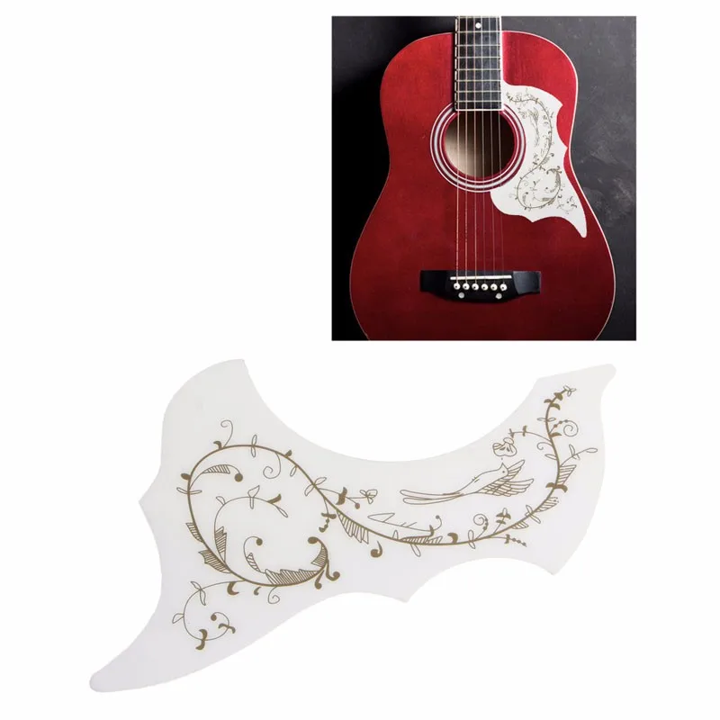 

1Pc Acoustic Guitar Pickguard Hummingbird Scratch Plate Pickguard White Background