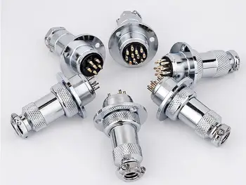 

1pc GX20 20mm 2/3/4/5/6/7/8/10/12Pins Round Disc Flange Panel Male Female Socket Aviation Plug Connector