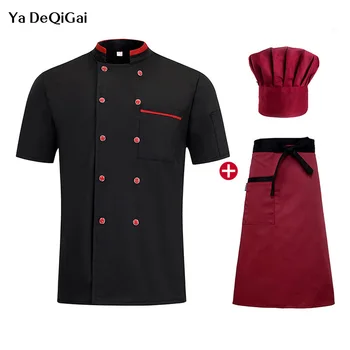

news High quality hotel catering shirt unisex double breasted chef restaurant uniform baking chef unisex restaurant uniform