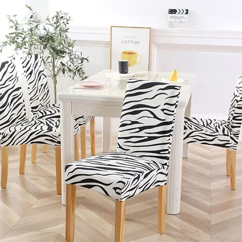 Чехлы для стульев эластичные женские сапоги черного цвета, чехлы для обеденного стула листья кресла Seat Обложка CH37019 - Цвет: 7