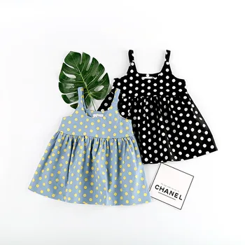 

Retail 2018 Spring Autumn Baby Girl Strap Dress Cute Baby Infant Overalls Dress Girl Sundress Princess Dress Dot Suspender Dress
