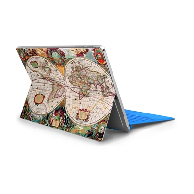 Виниловая наклейка Geographic карта блокнот наклейка s для microsoft Surface Pro 6 полное заднее покрытие наклейка для ноутбука для Surface Pro 4 5 - Цвет: SPS-16(085)