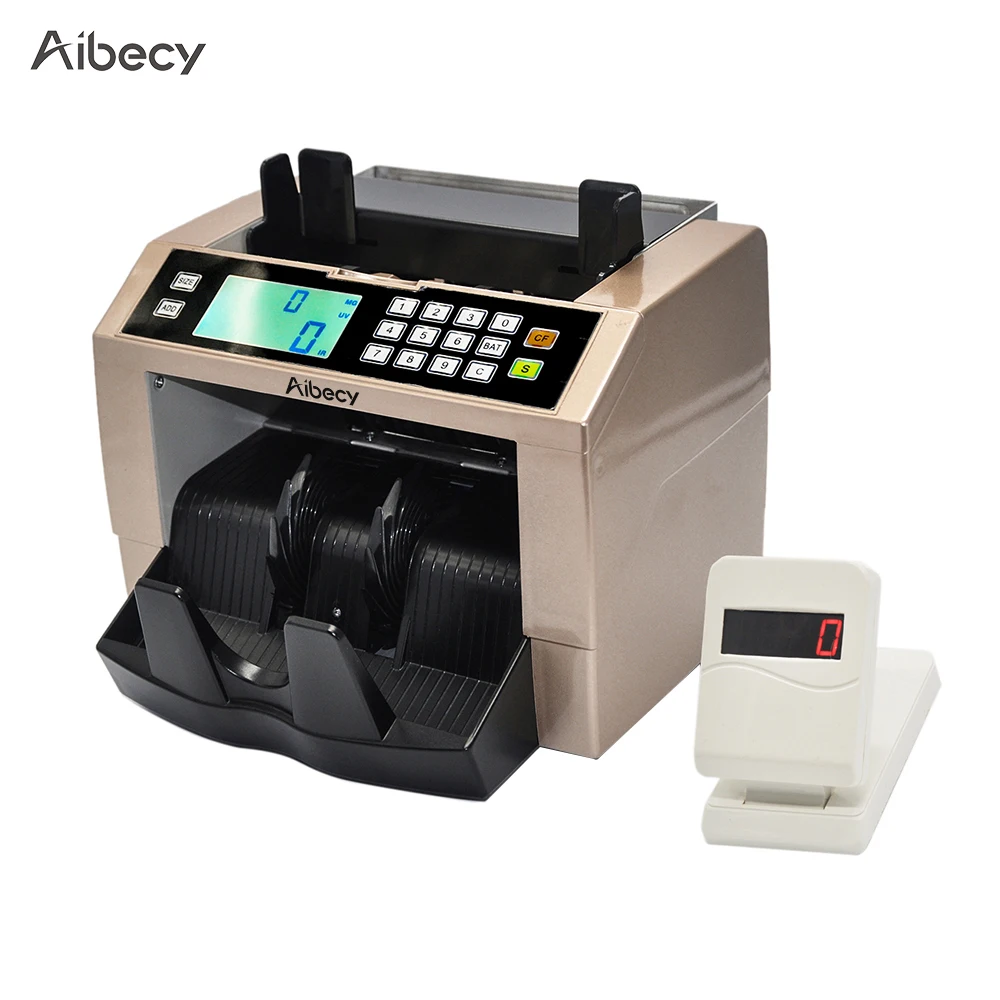 

Aibecy LCD Display Automatic Portable Bill Counter Machine Multi Paper Currency Handy Cash Money Counter Counting Machine