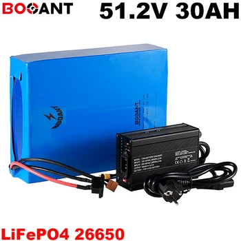

51.2V 30AH Electric bike battery 3.2V LiFePo4 Lithium Battery 16S 51.2v 250w 1000w 1500w 2500w E-bike Battery pack +5A Charger