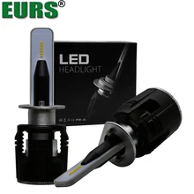 EURS 2 pcs Mini 6000 k CSP H3 H4 LED H7 B6 60 w Do Farol Do Carro faróis de nevoeiro H8 H1 h11 led 12 v 24 v Auto farol lâmpadas para carros