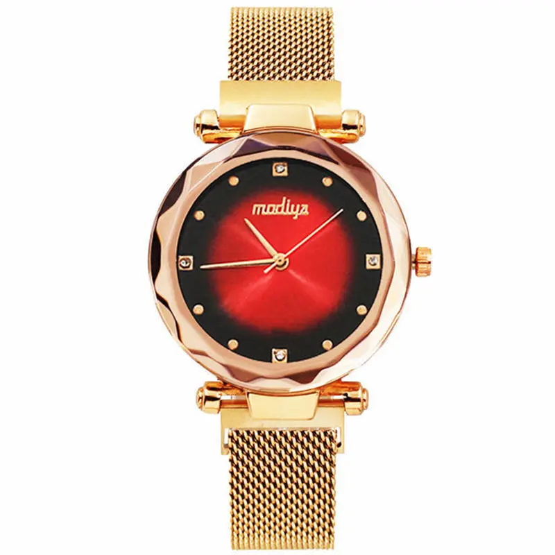 Женские часы розовое золото часы с винтажным браслетом люксовый бренд из нержавеющей стали со стразами женские часы Relogio Feminino - Цвет: Золотой