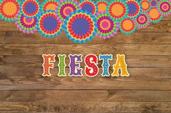 

Fiesta Backdrop Wood Texture Day of the Dead Photobooth Mexican Carnival Photography Background HUAYI Vinyl Party Banner W-1907