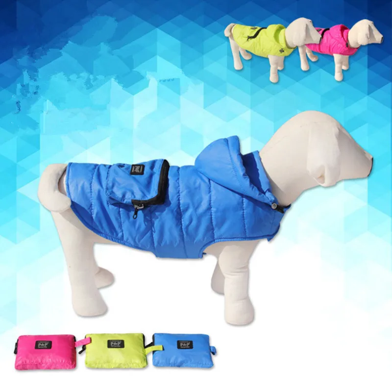 

CoolPaw Winter Pet Dog Clothes For Small Dogs Retractable Down Jacket Waterproof Spots Dog Coat Thicker Cotton Clothing 3 Colors