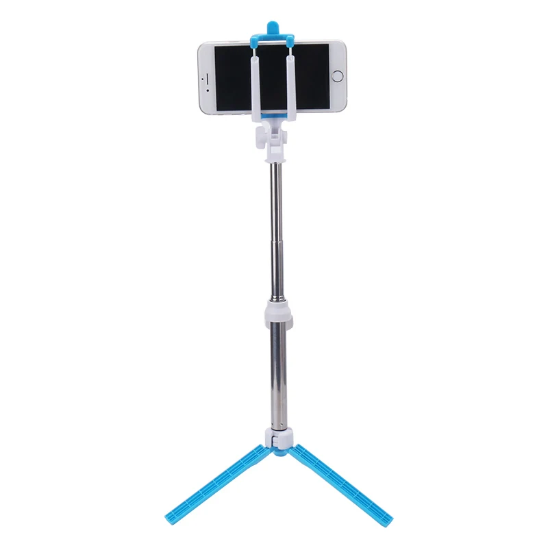 Sovawin мини штатив селфи палка Bluetooth, удлиняющийся Монопод универсальный для смартфонов с дистанционным светодиодный Eing свет опционально - Цвет: Tripod Blue