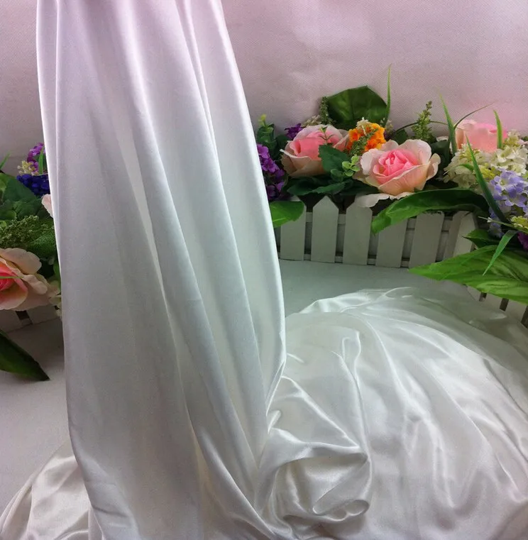 Fashion white Ice Silk Solid Table Skirt Wedding Table Skirting 20ft length