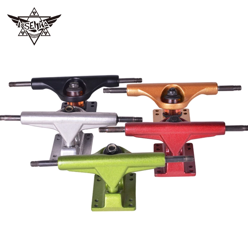 LOSENKA 1 Pair Skateboard Trucks Reinforced V Truck 5 inch 4 Wheel
