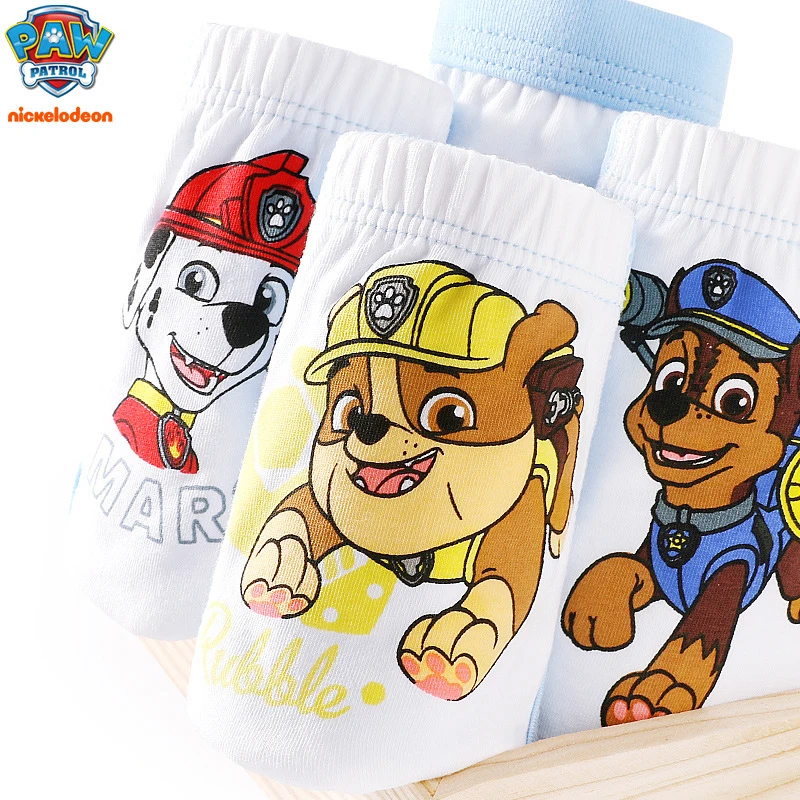 

4pcs Original Paw Patrol Boxers Underpants Skye Everest Marshall Rubble Action Figure Children Cotton Panties Boys Underpants