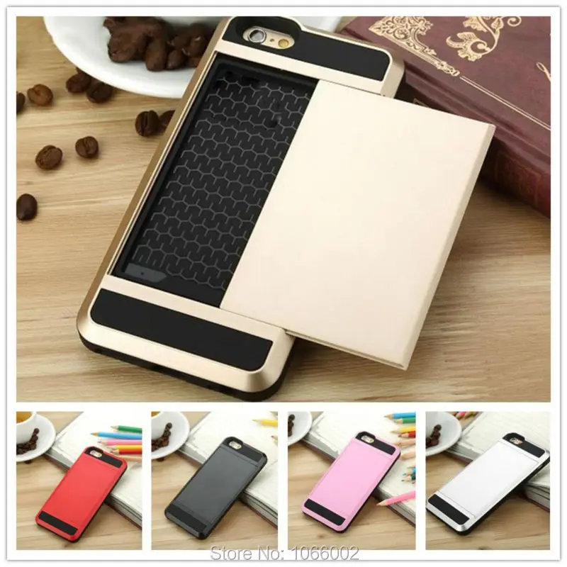 

Hot Business Slide Card Slim Armor Case for iPhone XS Max XS XR X 8 7 plus 7 6 6s plus 5 5s Card Storage Card Holder Capa Fundas