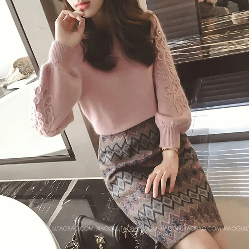 Женский трикотажный костюм осенний модный офисный из 2 предметов|designer outfits|outfit