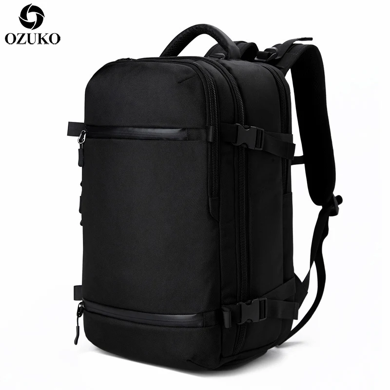 

OZUKO Men's Backpack USB 17.3Inch Laptop Backpack School bag Large Capacity Travel Backpack Multi-functional Casual Male Mochila