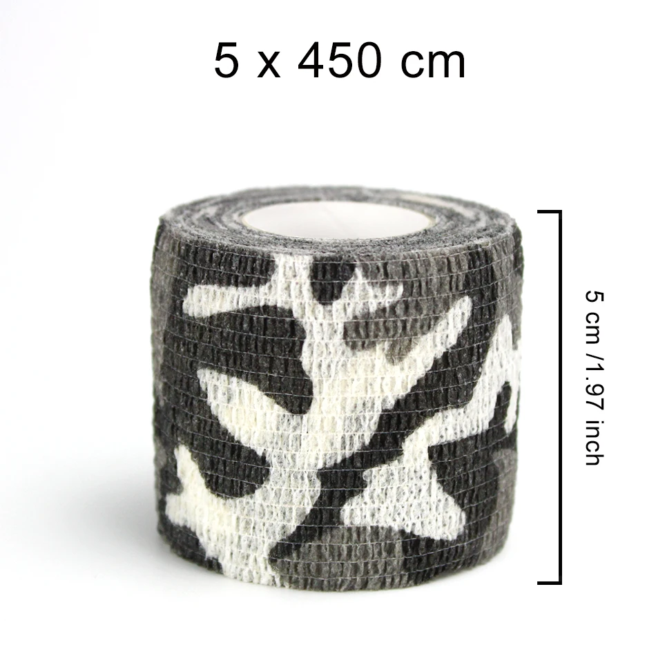 Camo Patter 2 Стоящая 5 см* 450 см самоклеящаяся эластичная лента из нетканого материала, лента для фитнеса, наколенники, поддержка локтя, травмирующая подушка - Цвет: Camo Patter 2
