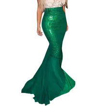 Женские длинные макси юбки в стиле ретро, элегантные облегающие юбки с оборками, женские летние сексуальные вечерние юбки, женские юбки Faldas Largas Mujer