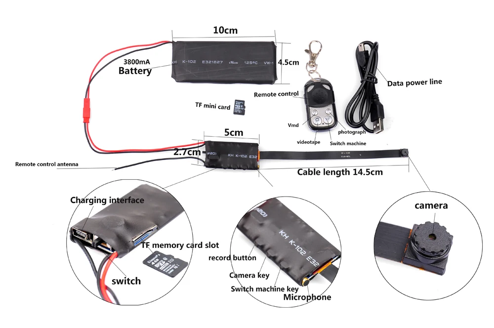 3800MA HD S01 новейшая беспроводная 2 4G мини камера модуль Плата DIY Дистанционное
