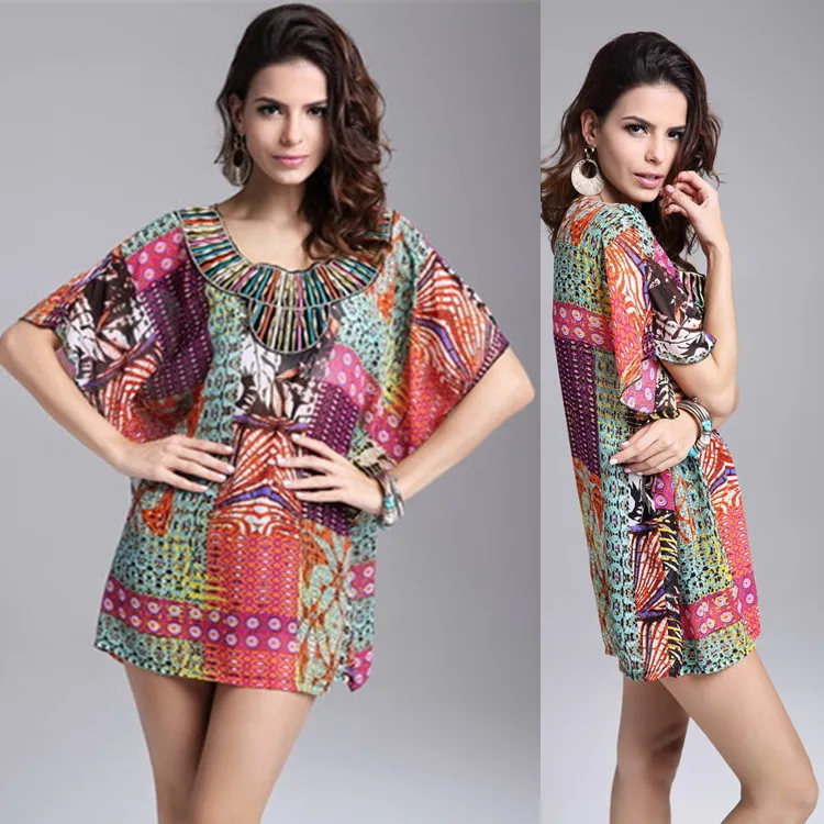 Wholesale Casual Fashion Women Dress Brand Quality Summer Style Print Chiffon Vestidos De Festa Tropical Summer Dress Femininas Buy Cheap Casual Fashion Women Dress Brand Quality Summer Style Print Chiffon Vestidos De Festa Tropical Summer Dress Femininas