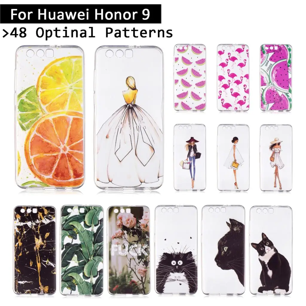 Чехол для Huawei Honor 9 STF-L09 STF-AL00 STF-AL10 Мягкий силиконовый чехол из ТПУ Honor9 чехлы