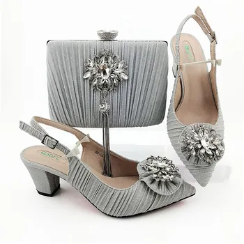 

Ladies Matching Shoe and Bag 2019 Summer New Style Shoes and Bags Set for Party Women Shoe and Bag To Match Italian party shoes