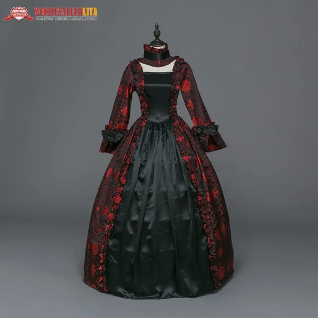 Brocade Zeitraum Mittelalterlichen Renaissance Gothic Kleider Kleid mw8Nn0Ov