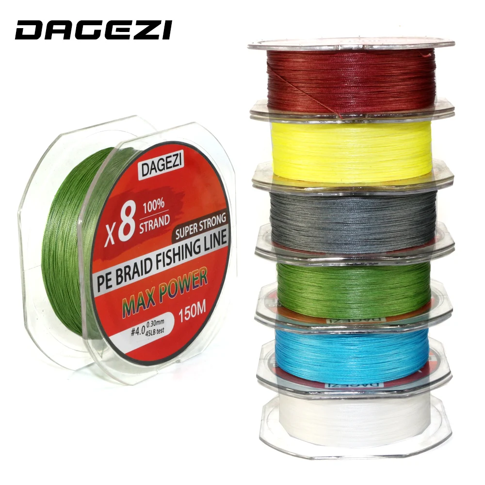 DAGEZI 100% PE Braided Fishing Line smoother line 8 strand